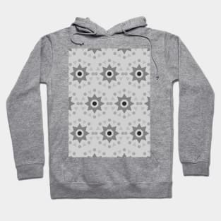 Grey flower seamless pattern print Hoodie